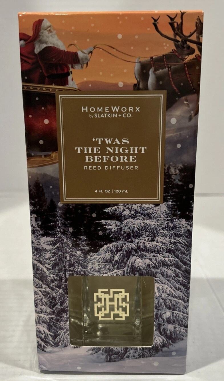 HomeWorx by Slatkin + Co. Twas the night before Christmas Reed Diffuser 4 oz.